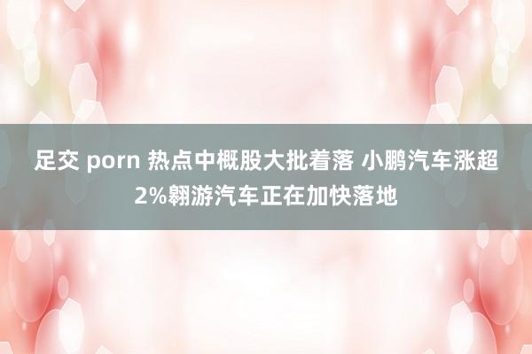 足交 porn 热点中概股大批着落 小鹏汽车涨超2%翱游汽车正在加快落地